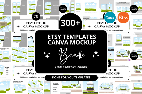309 Etsy Canva Mockup Bundle: Streamline Your Design Workflow