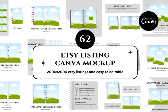 62 Etsy Canva Mockup Templates: Elevate Your Digital Shop