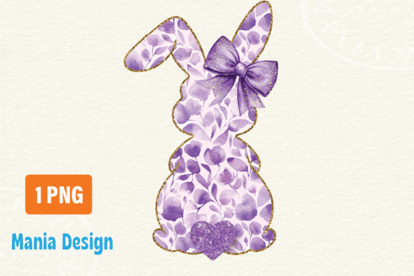 Elevate Your Projects with the Easter Bunny Floral PNG Design