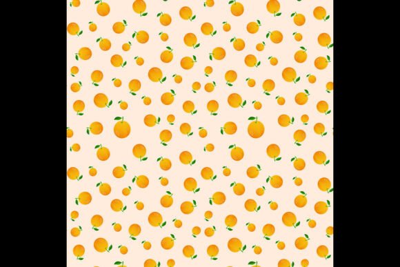 Fresh and Vibrant Orange Fruits Pattern Design