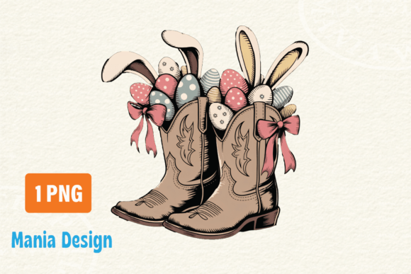 Howdy Easter PNG: Western Easter Bunny Design