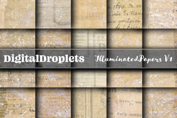 Illuminated Papers Vol. 1 | Vintage Glitter Textures