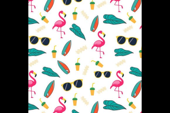 Playful Summer Pattern Design: Vibrant Assets for Creative Projects
