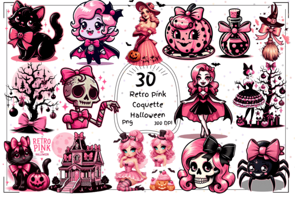 Retro Pink Coquette Halloween Vol.1: A Design Asset Review