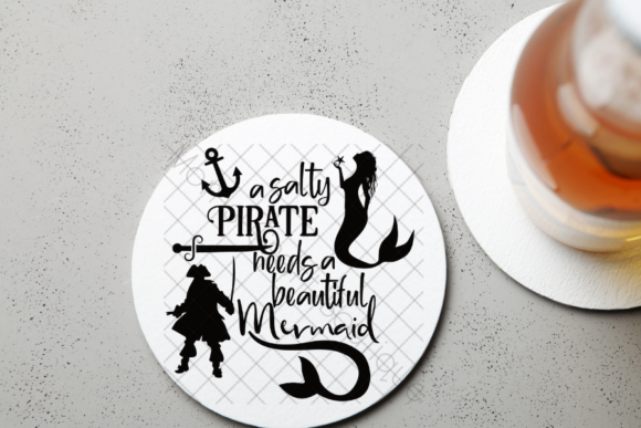 Salty Pirate Needs Beautiful Mermaid SVG: Design & Application