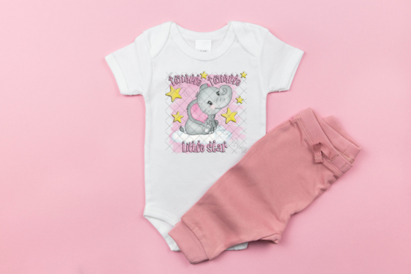 Twinkle Twinkle Little Star: Pink Girl Design for Creative Projects