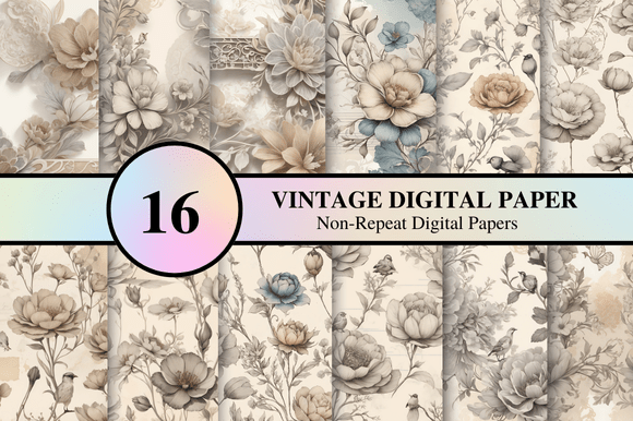 Vintage Digital Paper: Elevate Your Design Projects
